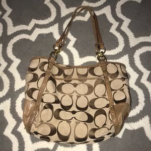 Brown coach purse